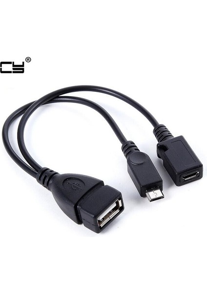 In 2 Otg Mikro USB Ana Güç Y Splitter USB Adaptörü Mirco 5 Pin Erkek Dişi Kablo Siyah Xiaomi Redmı Not 4 Sony Meızu (Yurt Dışından) fiyatları