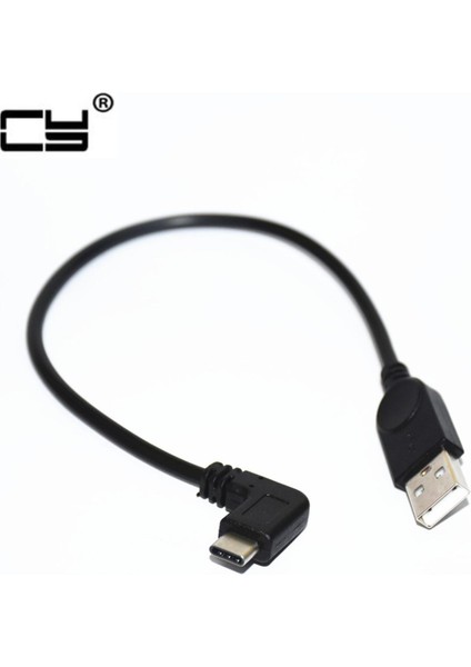 Sağ Açılı USB 3.1 Tip C Usb-C - USB 2.0 Kablosu Tablet ve Cep Telefonu Için 90 Derece Konektör 25 cm (Yurt Dışından)