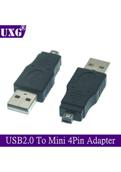 USB 2.0 - 4pin Adaptör Veri Şarj Kablosu Mini 4p - Erkek Konnektör Çift Yuvalı Veri Bağlantı Fişi (Yurt Dışından)