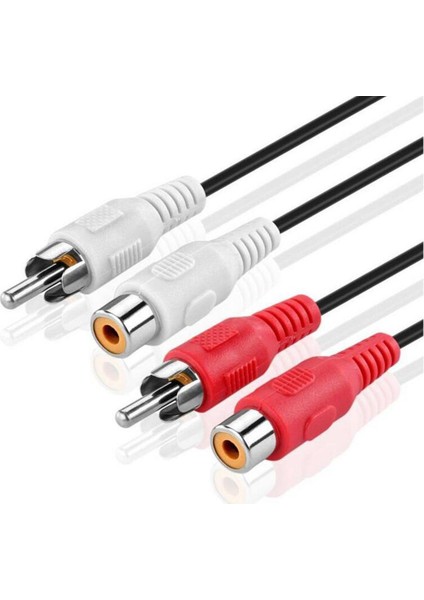 Lbsc Rca Uzatma Kablosu (3 M) 2rca Ses Genişletici Adaptör Kablosu Bağlayıcı Erkek - Dişi Çift Kırmızı/beyaz Konnektör (Yurt Dışından)