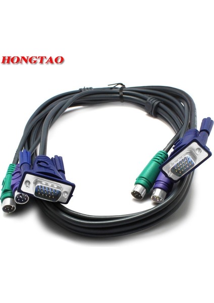 1.5 M 5ft USB VGA Svga Kvm 15 Pin Standart Anahtar Yazıcı Ps2 Kablosu Ps/2 Klavye Monitör Fare Aqjg (Yurt Dışından) fırsatları