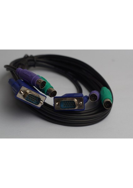 1.5 M 5ft USB VGA Svga Kvm 15 Pin Standart Anahtar Yazıcı Ps2 Kablosu Ps/2 Klavye Monitör Fare Aqjg (Yurt Dışından) indirimleri