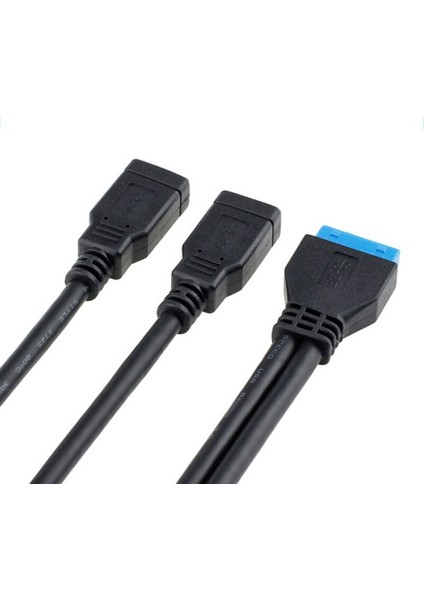 2 Port USB 3.0 Dişi - Anakart 20PIN Ön Panel Için Başlık Kablosu 20CM (Yurt Dışından)