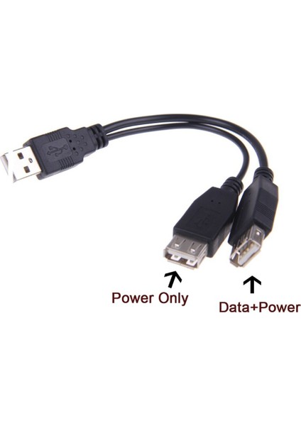 USB 2.0 A Erkek - Çift Veri USB 2.0 A Dişi + Güç Kablosu USB 2.0 A Dişi Uzatma Kablosu 20CM (Yurt Dışından) modelleri