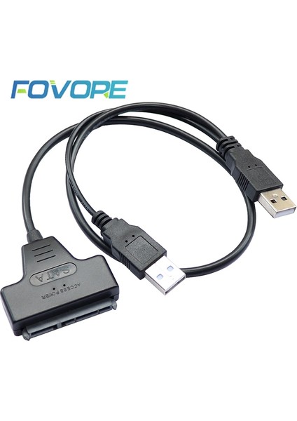 Sata SSD ve HDD Için USB 2.0 Ila 2 5 Inç HDD 7 + 15PIN Sata Sabit Sürücü Kablosu Adaptörü (Yurt Dışından) fiyatları