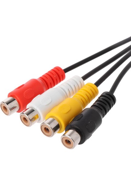 2021 Yeni 30CM 5 Pin Erkek Din Fişi 4 Rca Fono Dişi Fişler Kablo Tel Kordon Konektörü (Yurt Dışından)