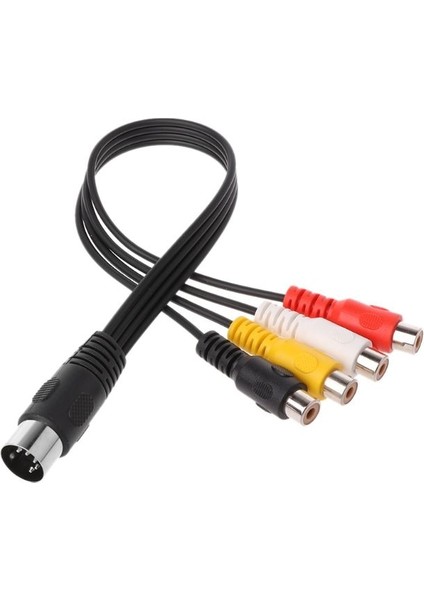 2021 Yeni 30CM 5 Pin Erkek Din Fişi 4 Rca Fono Dişi Fişler Kablo Tel Kordon Konektörü (Yurt Dışından) indirimleri