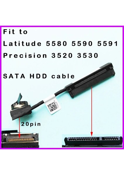 Sata Sabit Disk HDD Bağlantı Kablosu Dell Latitude 5580 5590 5591 E5580 Hassas 3520 3530 CDM80 6nvft 06NVFT DC02C00EO00 (Yurt Dışından) fiyatları