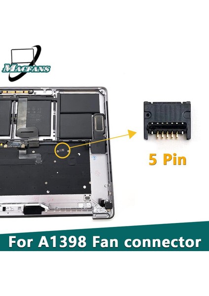 Yenı A1398 A1502 Fan Kablosu Fpc Konnektörü Macbook Pro Retina 13 Için 5pin (Yurt Dışından)