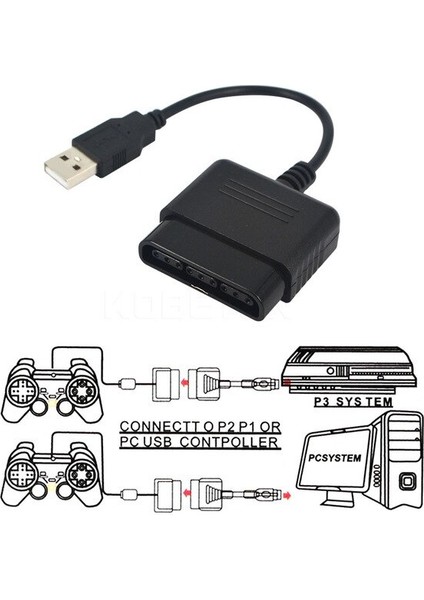 USB Adaptörü Dönüştürücü Kablosu Oyun Denetleyicisi Ps2'den Ps3'e Pc Video Oyunu Aksesuarları (Yurt Dışından) fiyatları