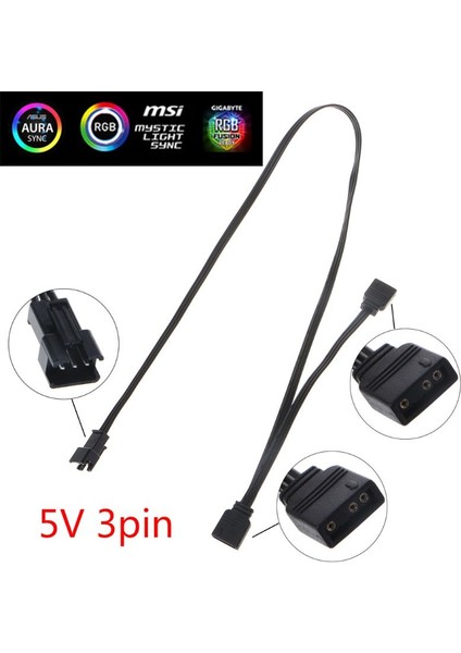 Aura As-Us/msı Anakart Için Argb Kontrol 5V 3pin Uzatma Kablosu Adaptörü (Yurt Dışından) fiyatları