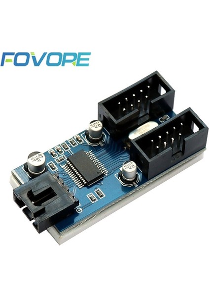 Anakart USB 9 Pin Inter Header Splitter 1 Ila 2 9pin Uzatma Kablosu Adaptörü 9-Pin USB Hub Çoğaltıcı Dönüştürücü Konektörü (Yurt Dışından)