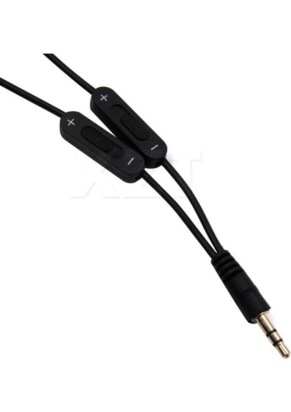 At 3.5mm Erkek 2 Kadın Stereo Ses Y Splitter Adaptör Kablosu W/ses Kontrolü Yeni 17 cm 1 Adet Stereo Kulaklık Ayırıcı (Yurt Dışından) fırsatları