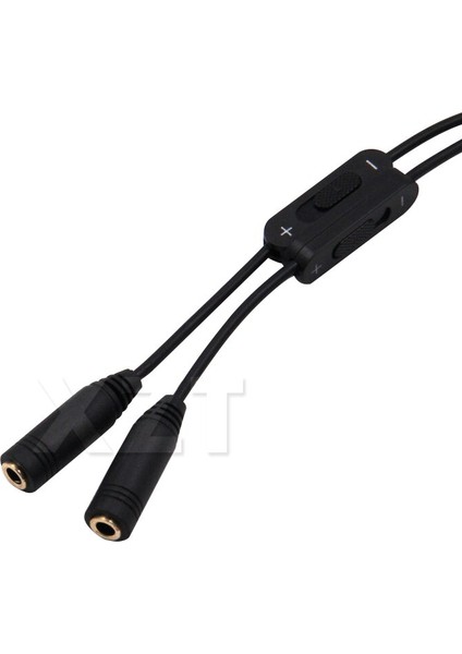 At 3.5mm Erkek 2 Kadın Stereo Ses Y Splitter Adaptör Kablosu W/ses Kontrolü Yeni 17 cm 1 Adet Stereo Kulaklık Ayırıcı (Yurt Dışından) indirimleri
