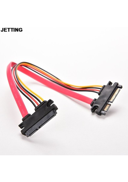 Jetı 1 Adet 30 cm 22PIN Sata Kablosu Erkek Kadın 7 + 15 Pin Seri Ata Sata Veri Güç Combo Uzatma Kablosu Konektörü Dönüştürücü (Yurt Dışından)