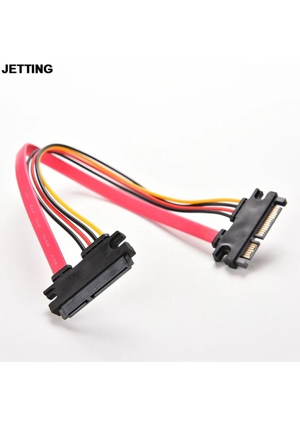 Jetı 1 Adet 30 cm 22PIN Sata Kablosu Erkek Kadın 7 + 15 Pin Seri Ata Sata Veri Güç Combo Uzatma Kablosu Konektörü Dönüştürücü (Yurt Dışından)