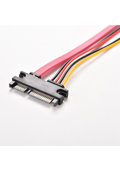 Jetı 1 Adet 30 cm 22PIN Sata Kablosu Erkek Kadın 7 + 15 Pin Seri Ata Sata Veri Güç Combo Uzatma Kablosu Konektörü Dönüştürücü (Yurt Dışından)