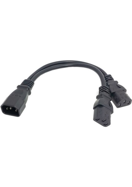 1 Adet Tek C14 - Çift C13 5-13R Kısa Güç Y Tipi Splitter Adaptör Kablosu Kablosu 25 cm (Yurt Dışından) fiyatları