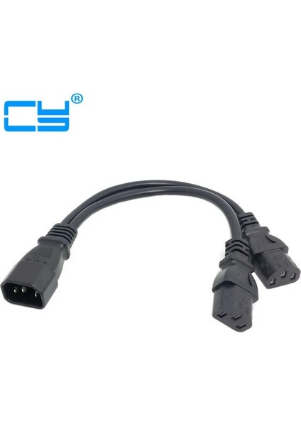 1 Adet Tek C14 - Çift C13 5-13R Kısa Güç Y Tipi Splitter Adaptör Kablosu Kablosu 25 cm (Yurt Dışından) modelleri