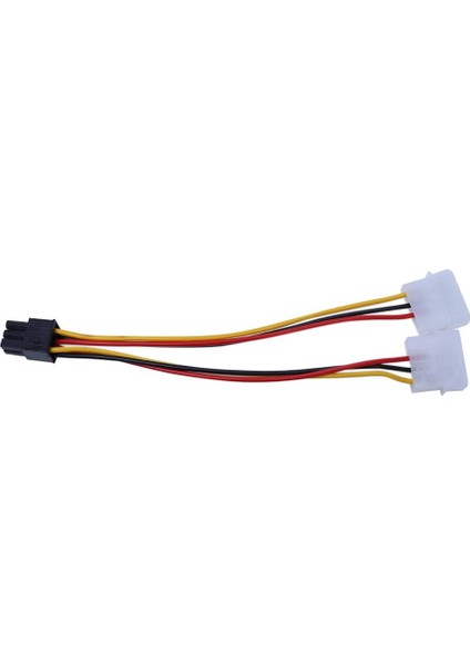 10 Adet/takım Çift Molex 4-Pin'den Bir Pcı-E 6-Pin Güç Konektörü Y Adaptör Kablosu (Yurt Dışından) modelleri