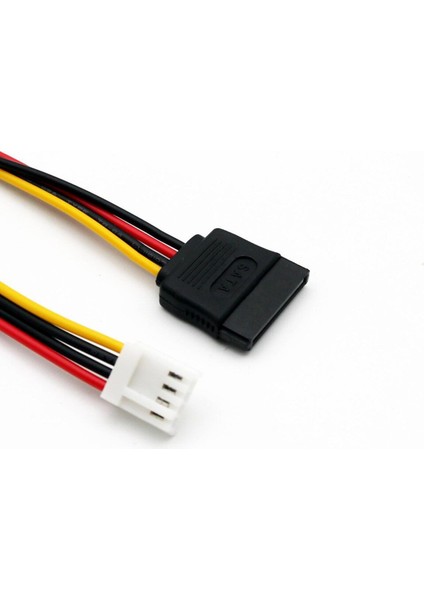 2 Adet Sata 15 Pin Dişi 4 Pin Disket Fdd Dişi Jack Güç Dönüştürücü Adaptör Kablo Kordonu 20 cm (Yurt Dışından)