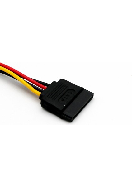 2 Adet Sata 15 Pin Dişi 4 Pin Disket Fdd Dişi Jack Güç Dönüştürücü Adaptör Kablo Kordonu 20 cm (Yurt Dışından)