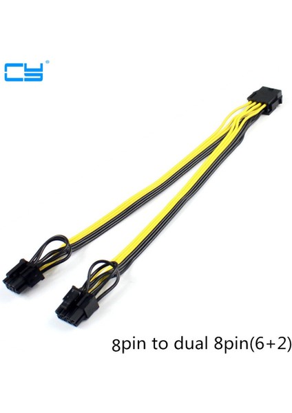 Pcı-E Pcıe 8p Dişi 2 Bağlantı Noktalı Çift 8pin 6+2p Erkek Gpu Grafik Ekran Kartı Güç Kablo Kordonu 18AWG Tel (Yurt Dışından) indirimleri