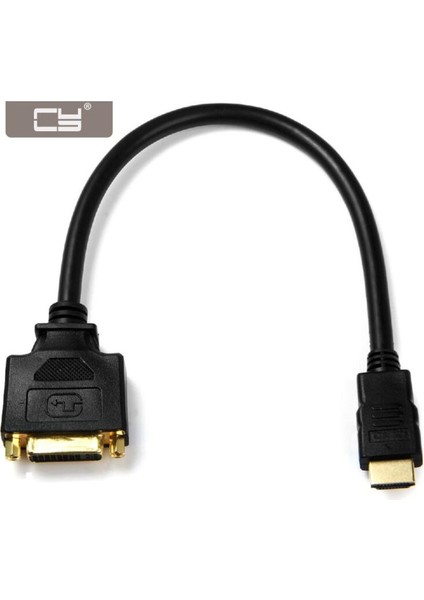 Cy 10 cm DVI Dişi HDMI Uyumlu Erkek Adaptör Dönüştürücü Kablosu Pc Dizüstü Hdtv Için (Yurt Dışından)