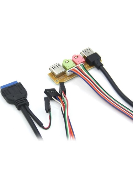 USB 2.0+ 3.0 Bağlantı Noktası Kasası Pc Bilgisayar Kasası Ses Ön Paneli Kabloyu Değiştirin 70 cm (Yurt Dışından) fırsatları