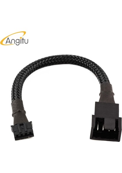 Angitu Grafik Kartı 4-Pin Pwm Gpu Anakart Fan Adaptör Kablosu 4pin ve 3pin Fan ile Uyumlu Siyah Kollu 30 cm (Yurt Dışından) fiyatları