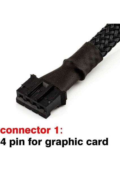Angitu Grafik Kartı 4-Pin Pwm Gpu Anakart Fan Adaptör Kablosu 4pin ve 3pin Fan ile Uyumlu Siyah Kollu 30 cm (Yurt Dışından) indirimleri