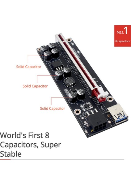 Tıshrıc Yenı VER009S Artı Pcıe Pcı-E Pcı Yükseltici Kart Sata 1x Ila 16X 6pin USB 3.0 Kablosu Ekspres Adaptör Btc Madencilik Madenci (Yurt Dışından) indirimleri
