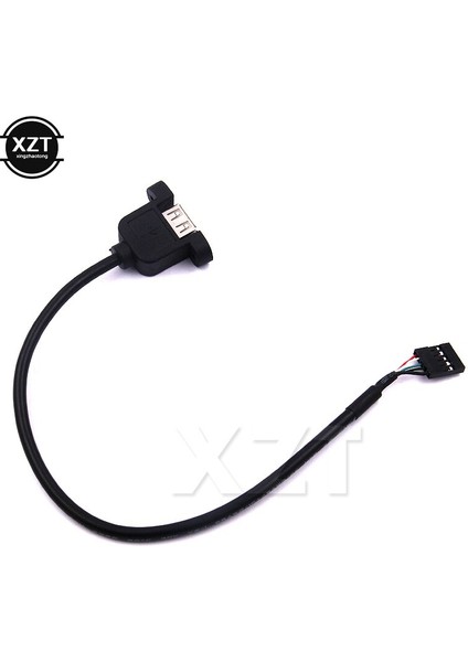 Yeni Konektör 2.54MM 5 Pins Dişi USB A 2.0 Dişi Uzatma Kablosu Panel Montaj Vidası Kulak Delikleri 35 cm Kablo Bölme Hattı (Yurt Dışından) modelleri