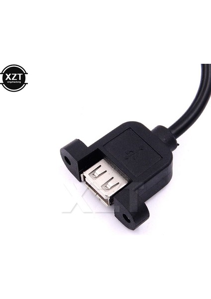 Yeni Konektör 2.54MM 5 Pins Dişi USB A 2.0 Dişi Uzatma Kablosu Panel Montaj Vidası Kulak Delikleri 35 cm Kablo Bölme Hattı (Yurt Dışından) fırsatları