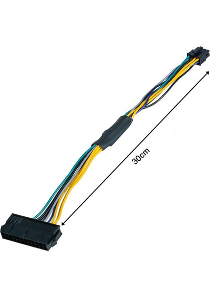 24 Pin - 8 Pin Atx Psu Güç Adaptörü Kablosu Dell Optiplex 3020 7020 9020 Precision T1700 ile Uyumlu 12 Inç (30 Cm) (Yurt Dışından)