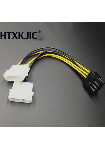 Sıcak 6 Inç 2 x Molex 4 Pin - 8-Pin Pcı Express Ekran Kartı Pci-E Atx Psu Güç Dönüştürücü Kablosu - Molex - Pcie 8 Pin Adaptör (Yurt Dışından)