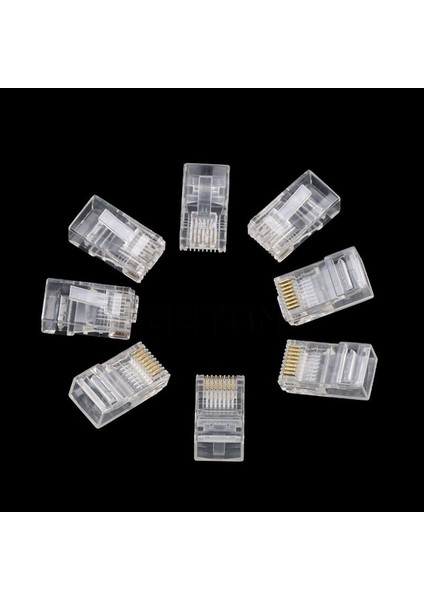 Yeni 20 Adet/grup RJ45 Konektörü 8pin RJ45 Konektörü Ağ Ethernet Kristal Fiş Fişi Cat5 CAT5E Cat6 Modüler Kablo Priz (Yurt Dışından)