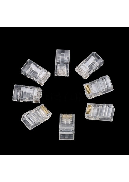 Yeni 20 Adet/grup RJ45 Konektörü 8pin RJ45 Konektörü Ağ Ethernet Kristal Fiş Fişi Cat5 CAT5E Cat6 Modüler Kablo Priz (Yurt Dışından)