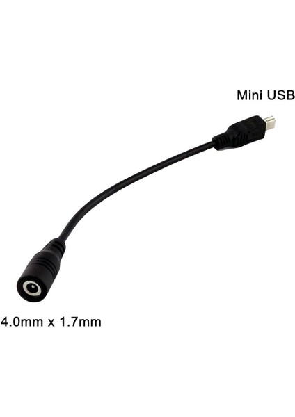 1x Dc Güç 4.0mm x 1.7mm Dişi Jack Mini USB 5 Pin Erkek Fiş Adaptörü Konnektör Kablosu Kablosu 15 cm (Yurt Dışından) fiyatları