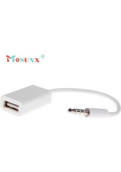 Ecosin2 USB Dönüştürücü Kablo Kordonu 3.5mm Erkek Aux Ses Fişi Jakı USB 2.0 Dişi Dönüştürücü Kablo Kordonu Araba Mp3 APRIL28 (Yurt Dışından) fiyatları