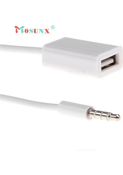 Ecosin2 USB Dönüştürücü Kablo Kordonu 3.5mm Erkek Aux Ses Fişi Jakı USB 2.0 Dişi Dönüştürücü Kablo Kordonu Araba Mp3 APRIL28 (Yurt Dışından) modelleri