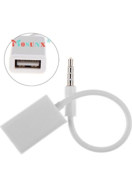 Ecosin2 USB Dönüştürücü Kablo Kordonu 3.5mm Erkek Aux Ses Fişi Jakı USB 2.0 Dişi Dönüştürücü Kablo Kordonu Araba Mp3 APRIL28 (Yurt Dışından) fırsatları
