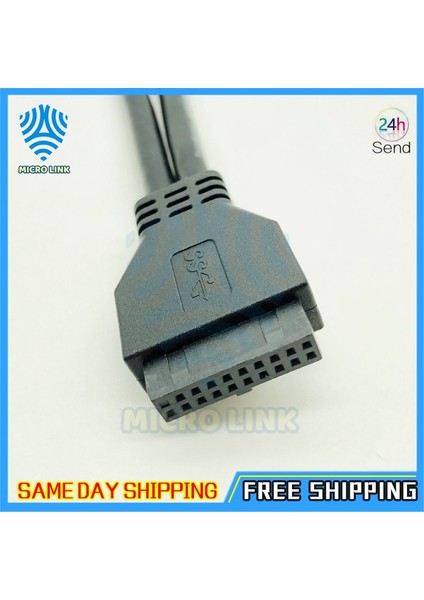USB 3.0 20PIN Ön Panel Kablosu Usb3.0 Hub USB 3.0 Çift Bağlantı Noktalı USB 3.0 Dişi Anakart 20 Pin Başlık Konnektörü Adaptör Kablosu (Yurt Dışından) modelleri