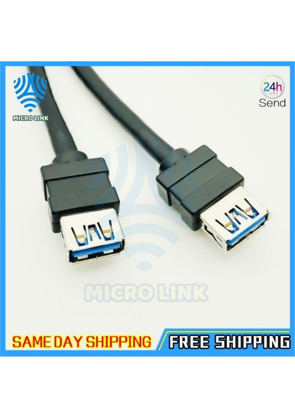 USB 3.0 20PIN Ön Panel Kablosu Usb3.0 Hub USB 3.0 Çift Bağlantı Noktalı USB 3.0 Dişi Anakart 20 Pin Başlık Konnektörü Adaptör Kablosu (Yurt Dışından) fırsatları