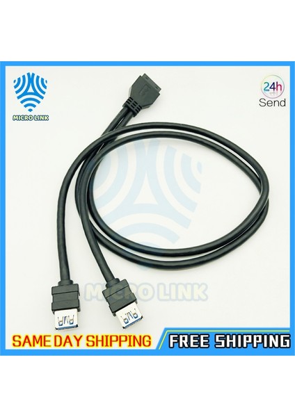 USB 3.0 20PIN Ön Panel Kablosu Usb3.0 Hub USB 3.0 Çift Bağlantı Noktalı USB 3.0 Dişi Anakart 20 Pin Başlık Konnektörü Adaptör Kablosu (Yurt Dışından) indirimleri