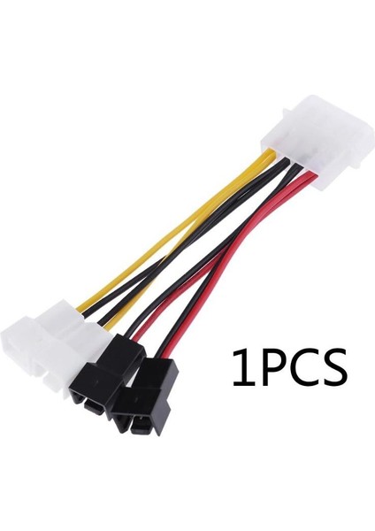 1 Adet 4-Pin Molex 3-Pin Fan Güç Kablosu Adaptör Konnektörü 12 V * 2 / 5 V * 2 Bilgisayar Soğutma Fanı Kabloları Cpu Pc Kasa Fanı Kablosu (Yurt Dışından)