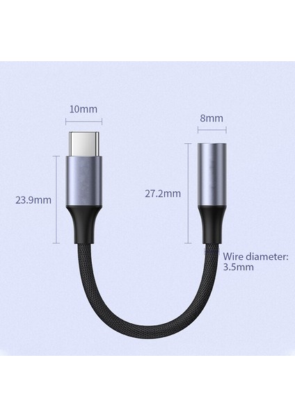 Tip C - 3.5mm Adaptör Jsaux Aux USB C - 3.5 mm Kulaklık Jak Adaptörü Ses Kablosu Için Xiaomi Mi iPad Pro Samsung Galaxy S20 (Yurt Dışından) modelleri