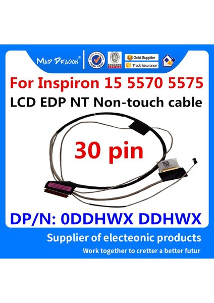 Yeni Laptop LCD Lvds Kablo LCD Edp Nt Dokunmatik Olmayan Kablo Dell Inspiron 15 5000 5570 5575 CAL50 DC02002VB00 0ddhwx Ddhwx (Yurt Dışından)