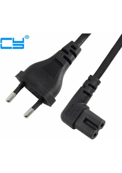 Açılı 1m Güç Kablosu Kablosu Ab 2 Uçlu Ac Fiş Adaptörü Kablosu Şekil 8 C7 - Euro Ab Avrupa 2 Pin Ac Fiş Uzatma Kablosu (Yurt Dışından) fırsatları