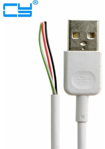 0.7 M 2ft USB 2.0 A Tipi Erkek 4 Tel Açık Kablo Örgü Kalkanı ile Dıy Oem Beyaz 70 cm (Yurt Dışından) fiyatları